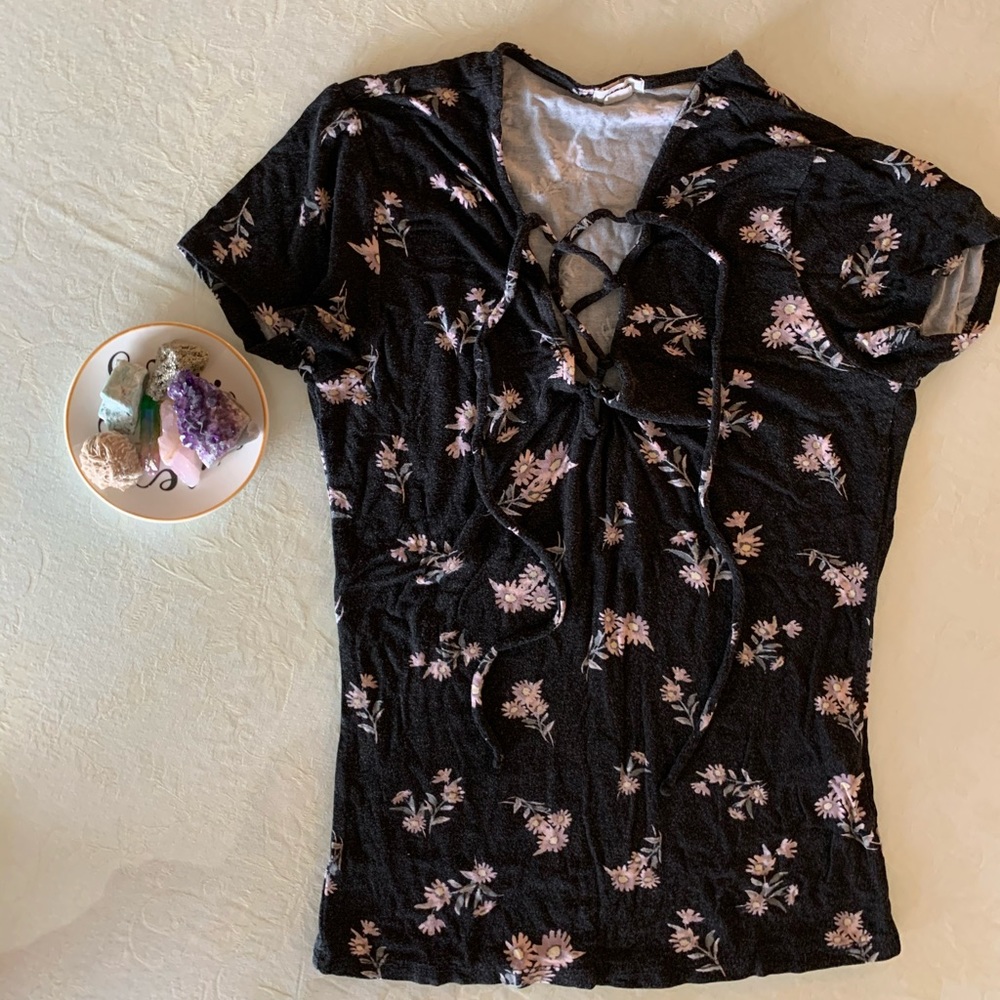 Garage Black Floral T-shirt